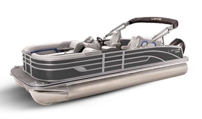 Lowe Boats SS 230DL Charcoal Metallic Exterior Grey Upholstery with Blue Accents