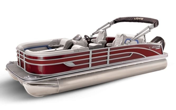 Lowe Boats SS 230DL Wineberry Metallic Exterior Grey Upholstery with Blue Accents