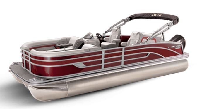 Lowe Boats SS 230DL Wineberry Metallic Exterior Grey Upholstery with Red Accents