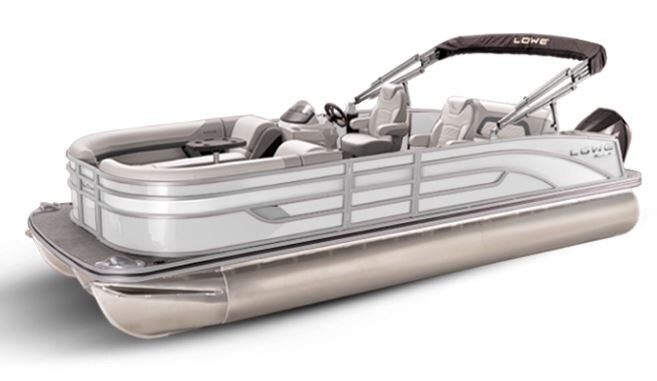Lowe Boats SS 230DL White Metallic Exterior Grey Upholstery with Mono Chrome Accents