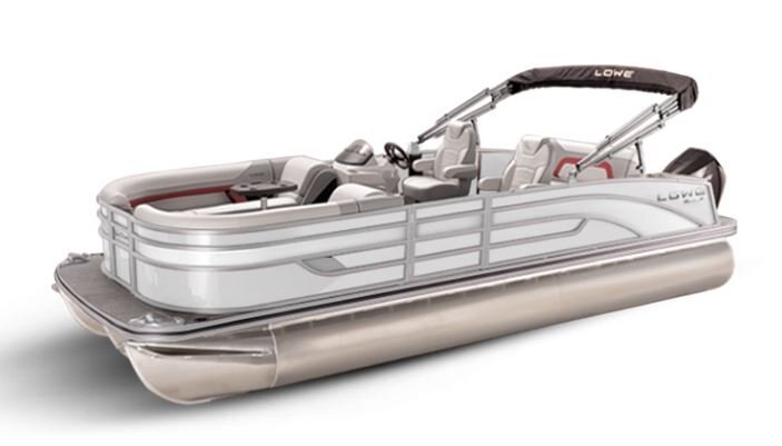 Lowe Boats SS 230DL White Metallic Exterior - Grey Upholstery with Red Accents
