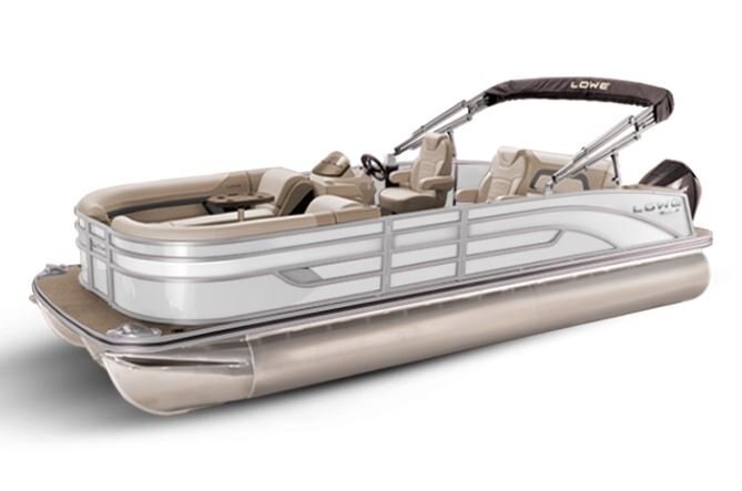 Lowe Boats SS 230DL White Metallic Exterior - Tan Upholstery with Mono Chrome Accents