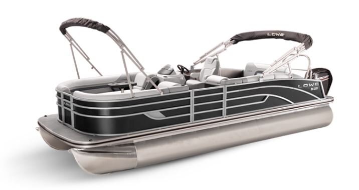 Lowe Boats SS 210CL Charcoal Metallic Exterior Grey Upholstery with Blue Accents