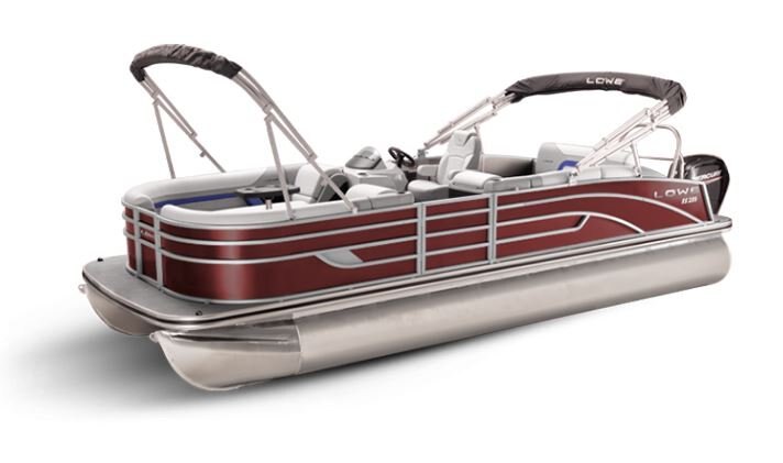 Lowe Boats SS 210CL Wineberry Metallic Exterior Grey Upholstery with Blue Accents