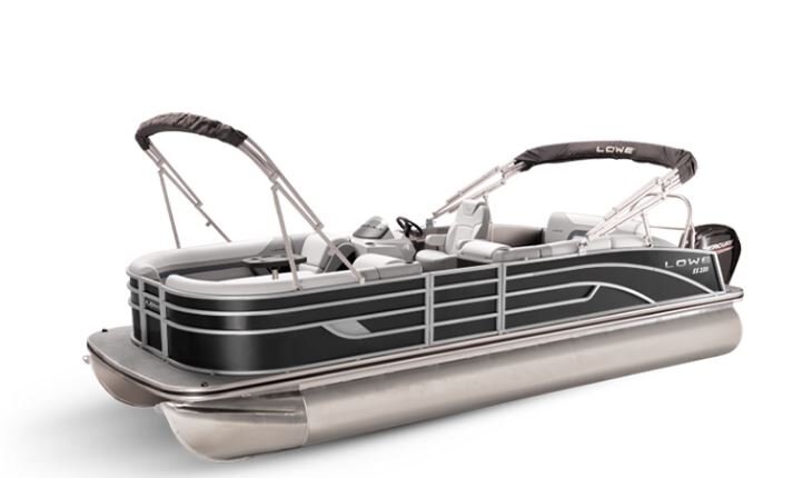 Lowe Boats SS 210CL White Metallic Exterior Grey Upholstery with Blue Accents