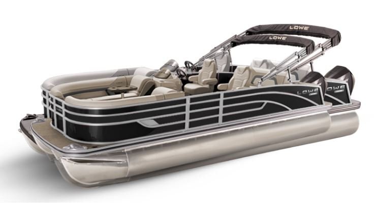 Lowe Boats SS 210DL Black Metallic Exterior Tan Upholstery with Mono Chrome Accents