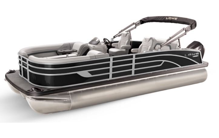Lowe Boats SS 210DL Caribou Metallic Exterior Grey Upholstery with Blue Accents