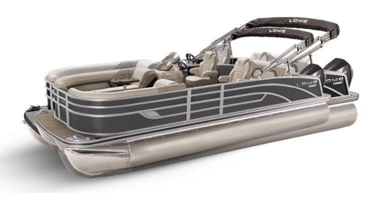Lowe Boats SS 210DL Charcoal Metallic Exterior Tan Upholstery with Mono Chrome Accents