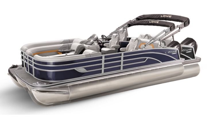 Lowe Boats SS 210DL Indigo Metallic Exterior Grey Upholstery with Orange Accents