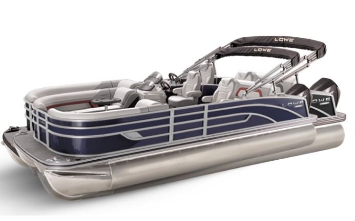 Lowe Boats SS 210DL Indigo Metallic Exterior Grey Upholstery with Red Accents