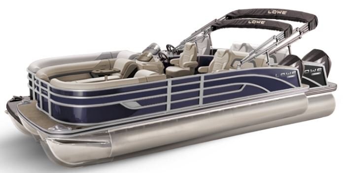 Lowe Boats SS 210DL Indigo Metallic Exterior Tan Upholstery with Mono Chrome Accents