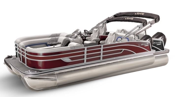 Lowe Boats SS 210DL Wineberry Metallic Exterior Grey Upholstery with Blue Accents