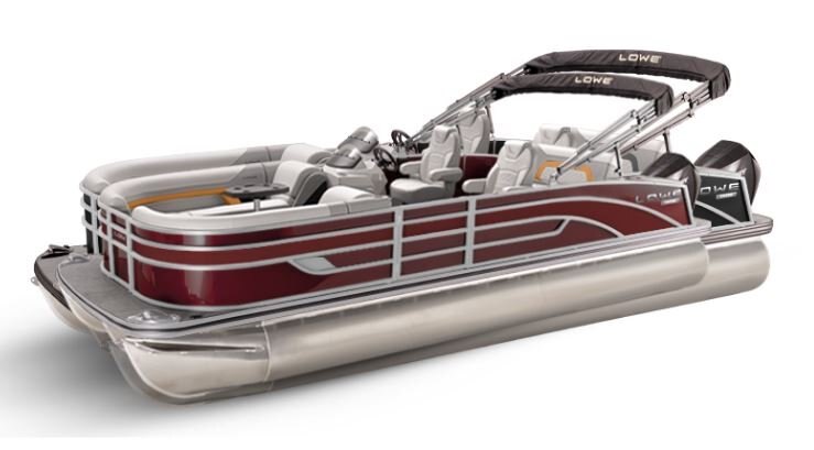 Lowe Boats SS 210DL Wineberry Metallic Exterior Grey Upholstery with Orange Accents