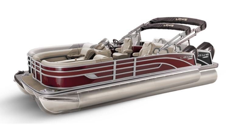 Lowe Boats SS 210DL Wineberry Metallic Exterior Tan Upholstery with Mono Chrome Accents