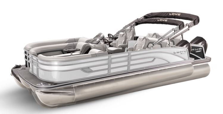 Lowe Boats SS 210DL White Metallic Exterior Grey Upholstery with Mono Chrome Accents
