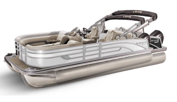 Lowe Boats SS 210DL White Metallic Exterior Tan Upholstery with Mono Chrome Accents