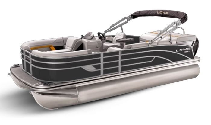 Lowe Boats SS 250 Black Metallic Exterior Grey Upholstery with Orange Accents