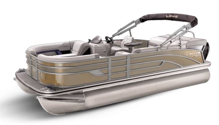 Lowe Boats SS 250 Caribou Metallic Exterior Grey Upholstery with Blue Accents