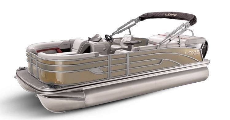 Lowe Boats SS 250 Caribou Metallic Exterior Grey Upholstery with Red Accents