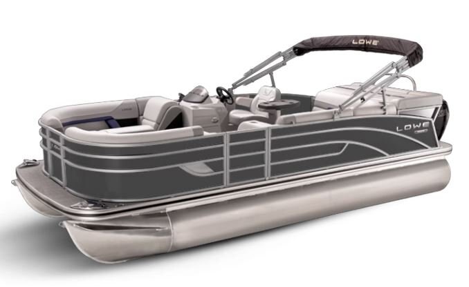 Lowe Boats SS 250 Charcoal Metallic Exterior Grey Upholstery with Blue Accents