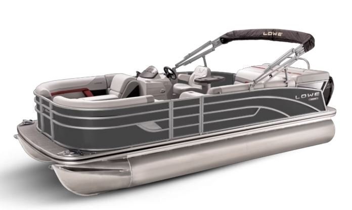 Lowe Boats SS 250 Charcoal Metallic Exterior Grey Upholstery with Red Accents