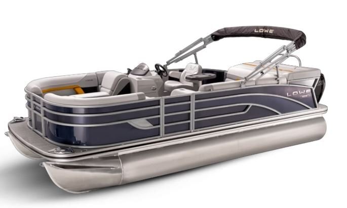 Lowe Boats SS 250 Indigo Metallic Exterior Grey Upholstery with Orange Accents