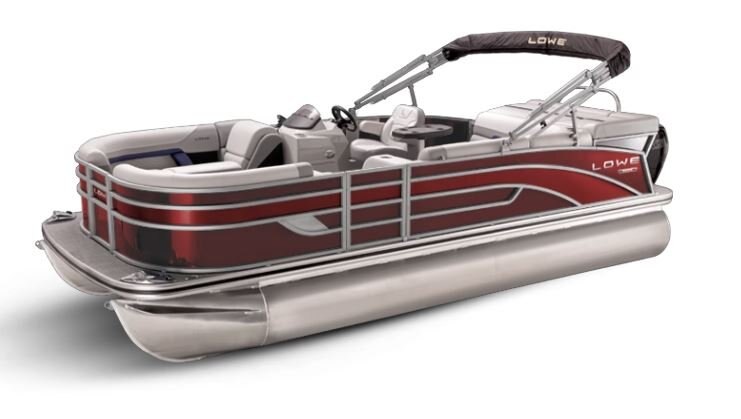 Lowe Boats SS 250 Wineberry Metallic Exterior Grey Upholstery with Blue Accents