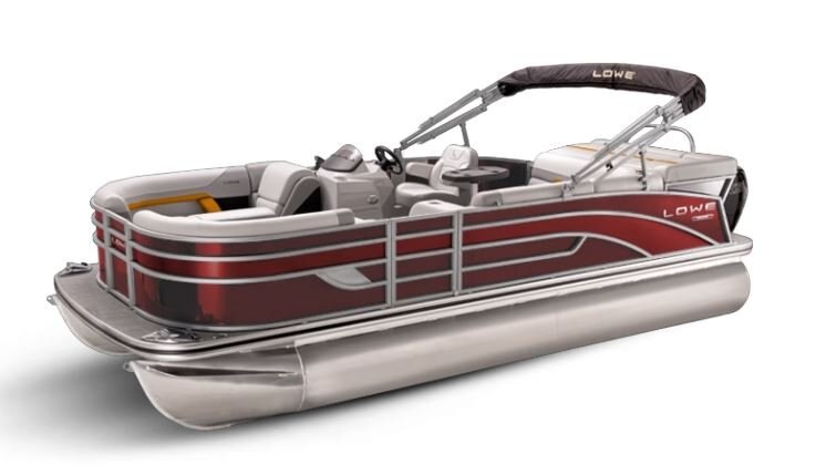 Lowe Boats SS 250 Wineberry Metallic Exterior Grey Upholstery with Orange Accents