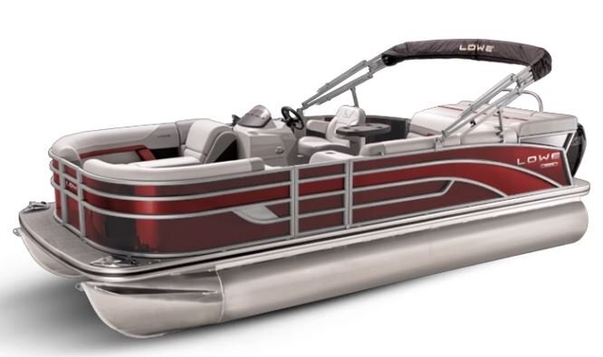 Lowe Boats SS 250 Wineberry Metallic Exterior Grey Upholstery with Red Accents