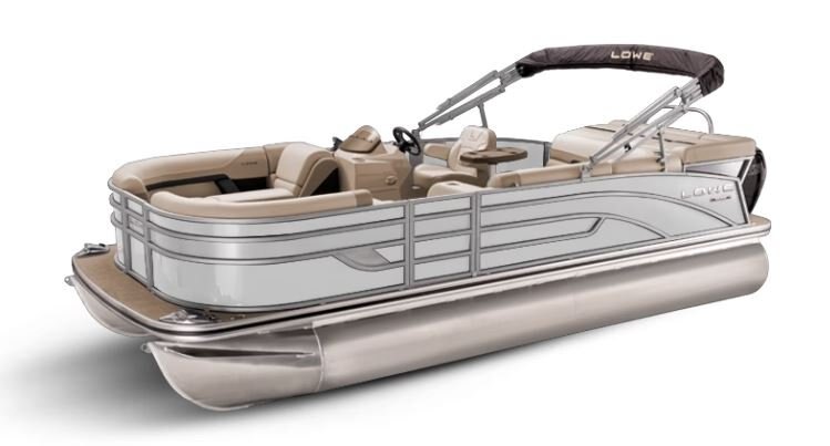 Lowe Boats SS 250 White Metallic Exterior Tan Upholstery with Mono Chrome Accents