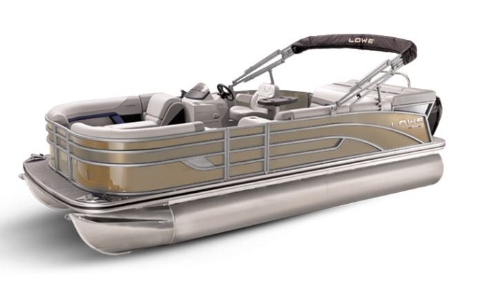 Lowe Boats SS 230 Caribou Metallic Exterior Grey Upholstery with Blue Accents