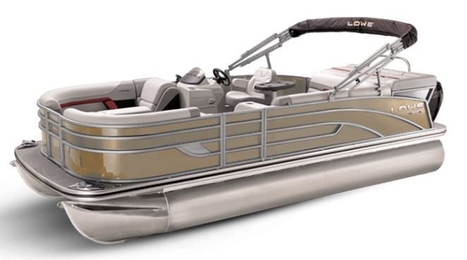 Lowe Boats SS 230 Caribou Metallic Exterior Grey Upholstery with Red Accents