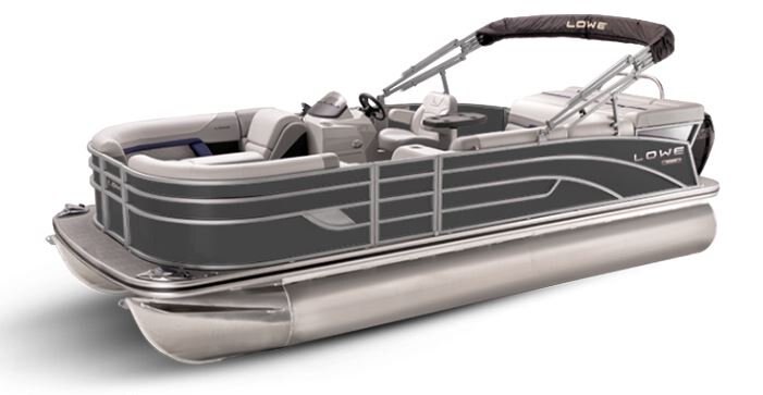 Lowe Boats SS 230 Charcoal Metallic Exterior Grey Upholstery with Blue Accents