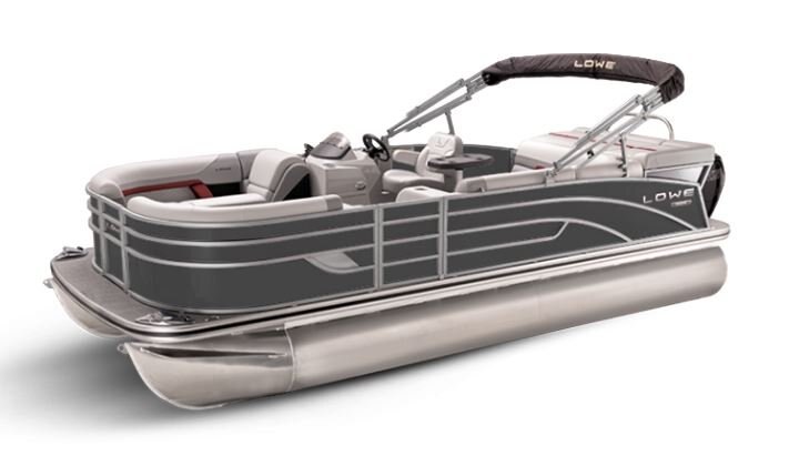 Lowe Boats SS 230 Charcoal Metallic Exterior Grey Upholstery with Red Accents