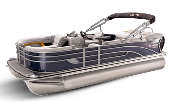 Lowe Boats SS 230 Indigo Metallic Exterior Grey Upholstery with Orange Accents