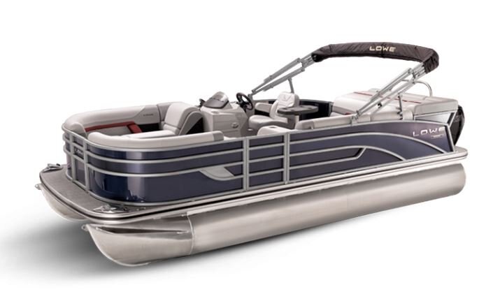 Lowe Boats SS 230 Indigo Metallic Exterior Grey Upholstery with Red Accents