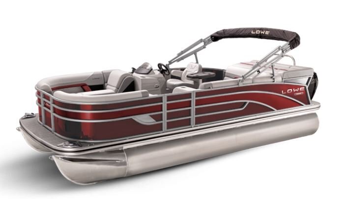 Lowe Boats SS 230 Wineberry Metallic Exterior Grey Upholstery with Red Accents