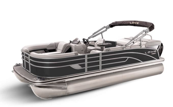 Lowe Boats SS 210 Black Metallic Exterior Grey Upholstery with Mono Chrome Accents