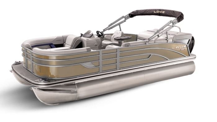 Lowe Boats SS 210 Caribou Metallic Exterior Grey Upholstery with Blue Accents