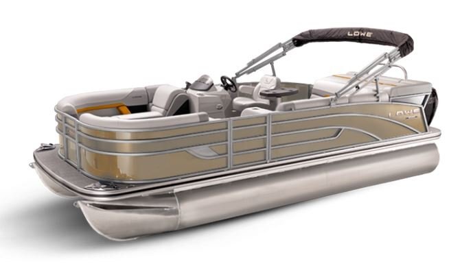 Lowe Boats SS 210 Caribou Metallic Exterior Grey Upholstery with Orange Accents