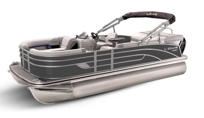 Lowe Boats SS 210 Charcoal Metallic Exterior Grey Upholstery with Blue Accents