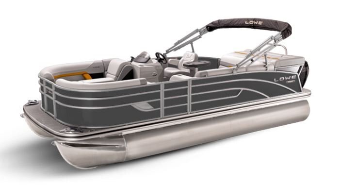 Lowe Boats SS 210 Charcoal Metallic Exterior Grey Upholstery with Orange Accents