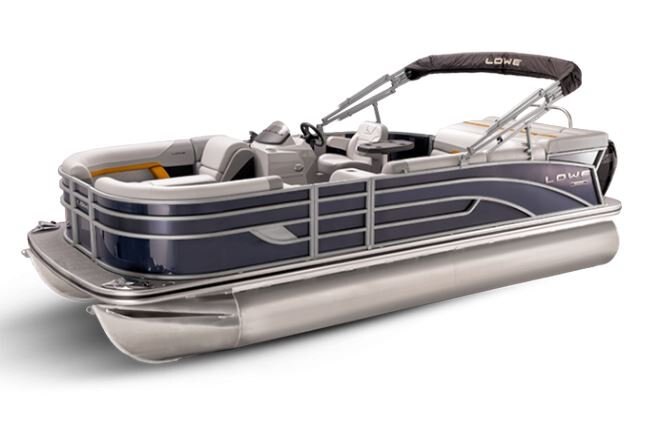 Lowe Boats SS 210 Indigo Metallic Exterior Grey Upholstery with Orange Accents
