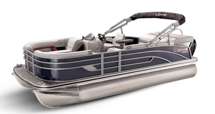 Lowe Boats SS 210 Indigo Metallic Exterior Grey Upholstery with Red Accents