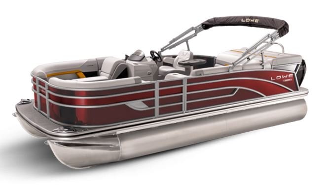 Lowe Boats SS 210 Wineberry Metallic Exterior Grey Upholstery with Orange Accents