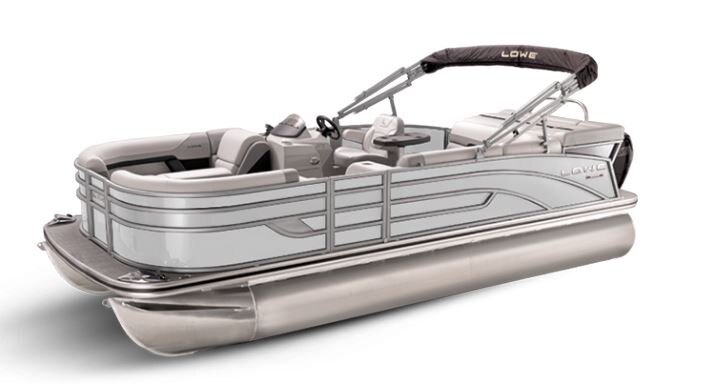 Lowe Boats SS 210 White Metallic Exterior Grey Upholstery with Mono Chrome Accents