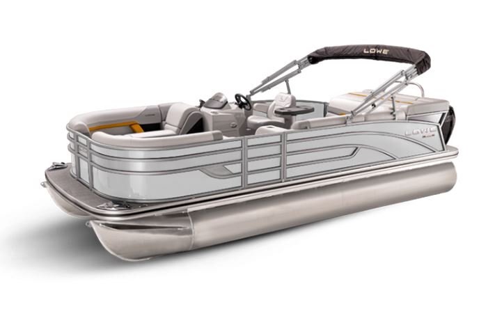 Lowe Boats SS 210 White Metallic Exterior Grey Upholstery with Orange Accents