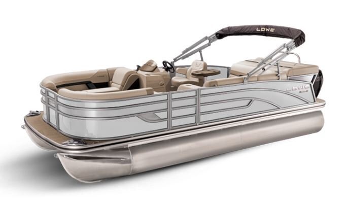 Lowe Boats SS 210 White Metallic Exterior Tan Upholstery with Mono Chrome Accents