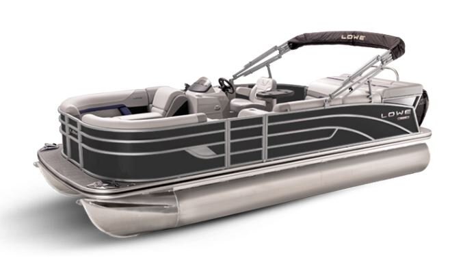 Lowe Boats SS 190 Black Metallic Exterior Grey Upholstery with Blue Accents