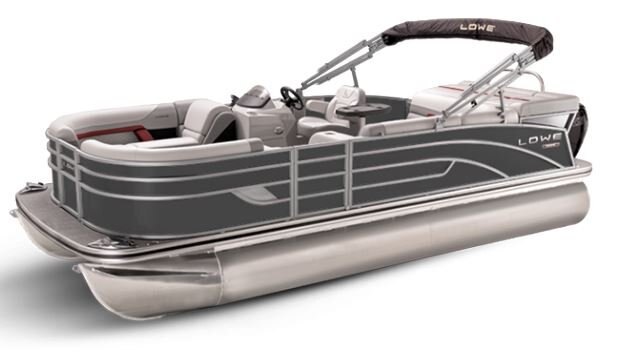 Lowe Boats SS 190 Charcoal Metallic Exterior Grey Upholstery with Red Accents